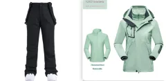 Outdoor Windproof Warm Shell Jacket Two-piece Set - Set1-M - View 1