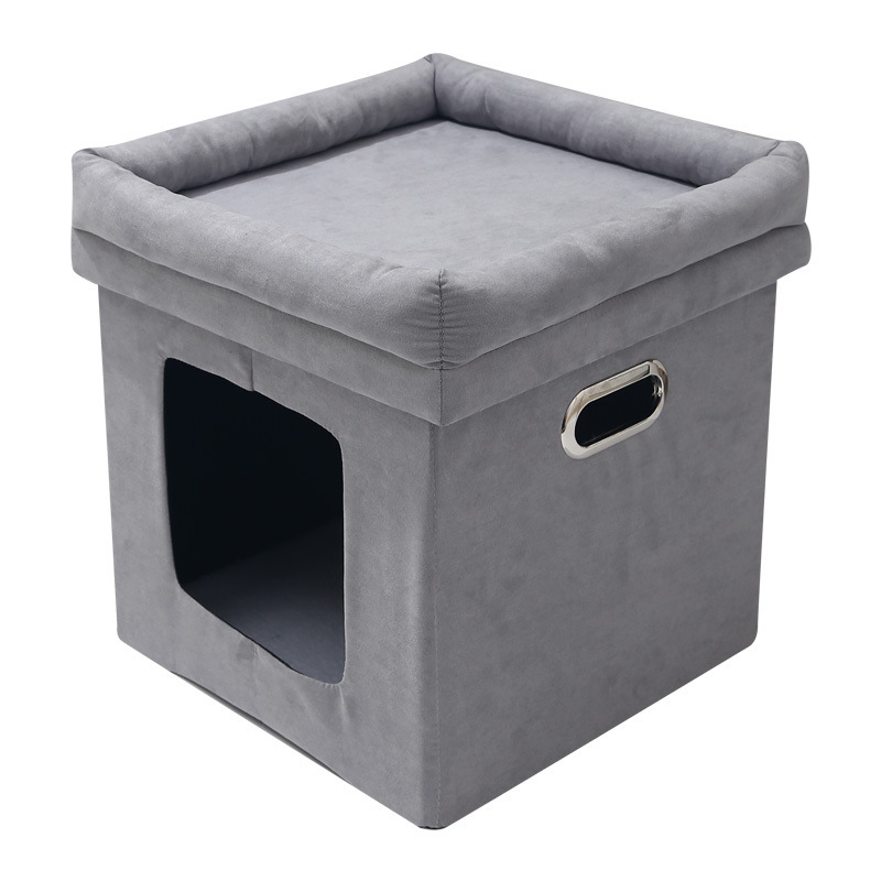 Foldable Cat Bed For All Seasons Sisal Scratching Mat Double-Layer Pet Nest