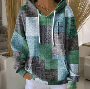 Stylish Casual Womens Hoodie With A Classic Plaid Design R0071Xzz103 M - Shop at LoveMi