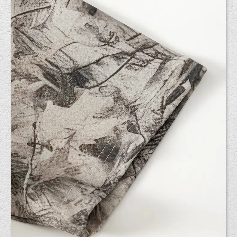 Camouflage Drop-shoulder T-shirt Loose And Casual