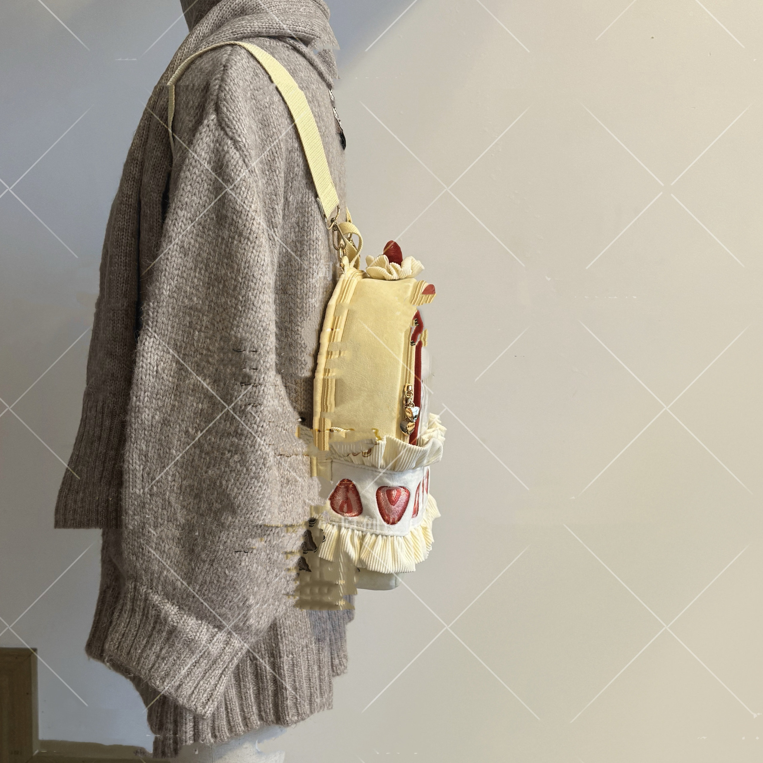 Strawberry Cream Cake Plush Backpack