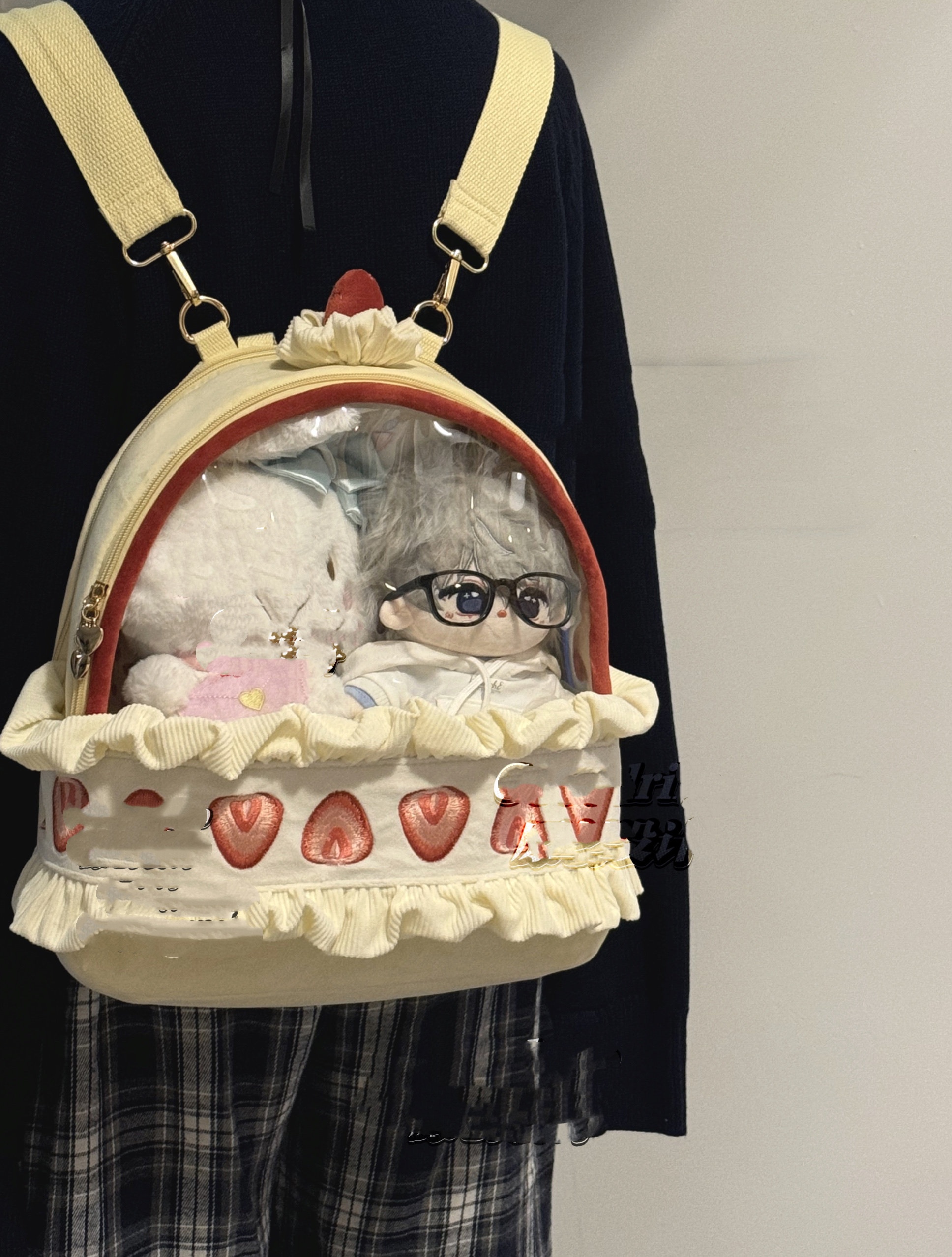 Strawberry Cream Cake Plush Backpack