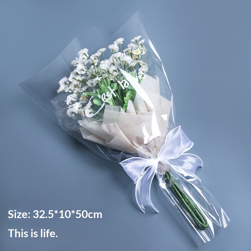 Single-piece Waterproof Glass Bouquet Packaging Bag