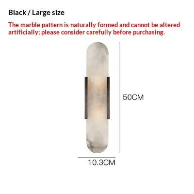 Light-luxury Natural Marble Wall Sconce For The Bedroom In A Modern Style