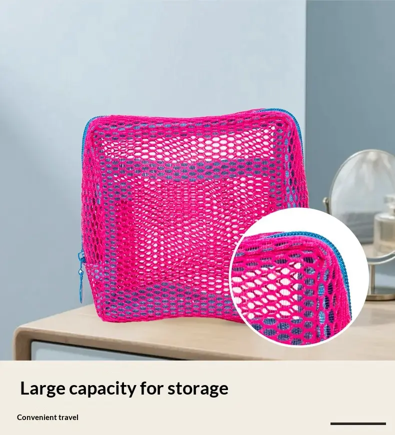 Dopamine Colored Tofu Bag With Large Capacity Mesh