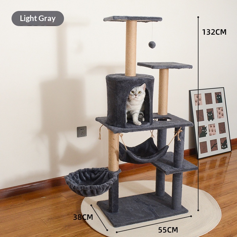 Dedicated Cat Bed And Large Cat Tree Combo For Home Use