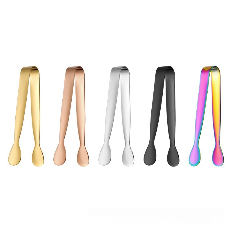Stainless steel sugar tongs with thickened design and no