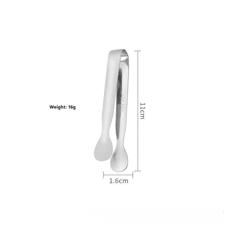 Stainless steel sugar tongs with thickened design and no