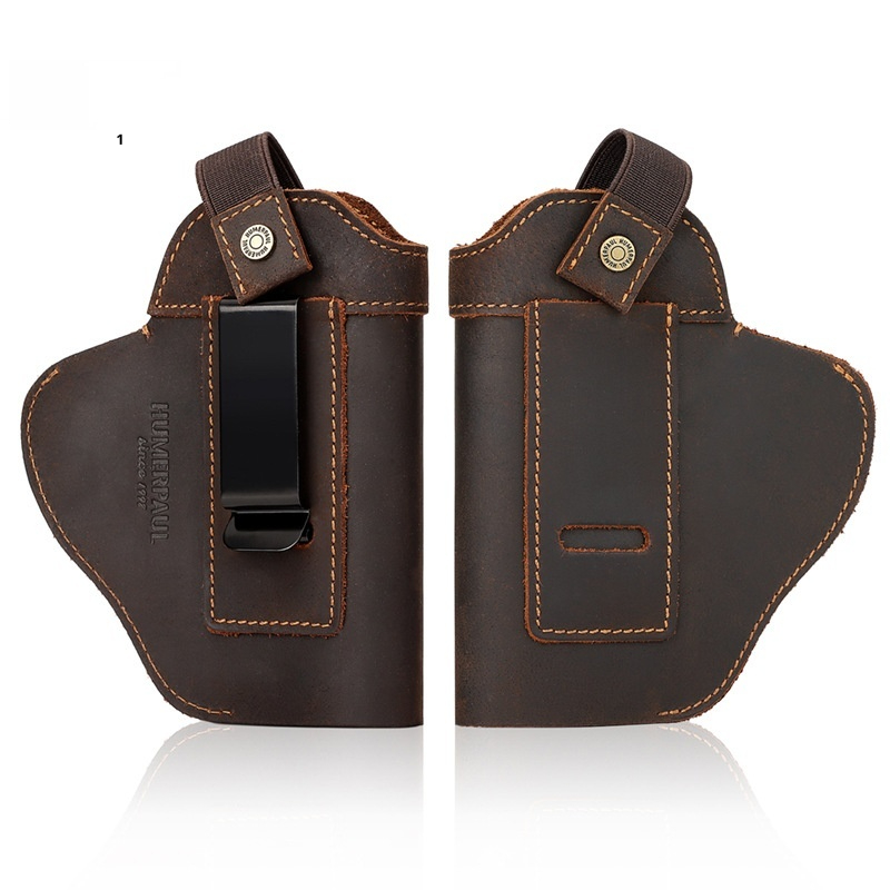 Top-grade Cowhide Holster Featuring A Concealed Adjustable Waist-hang Design