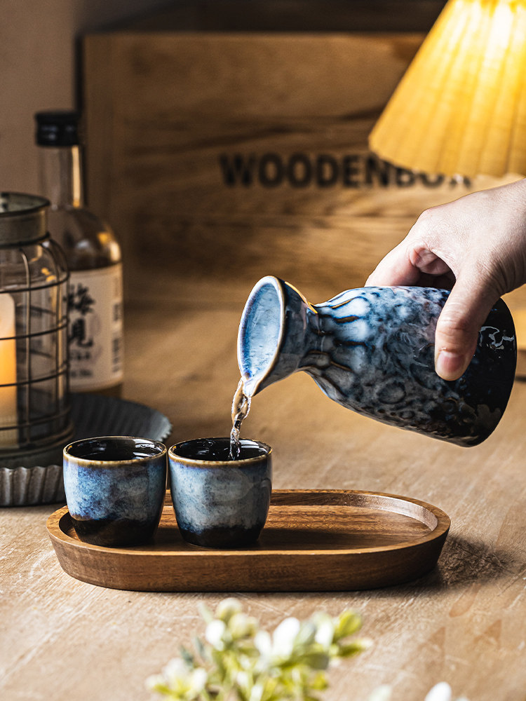 Ceramic Sake Set Soju White Wine Glass