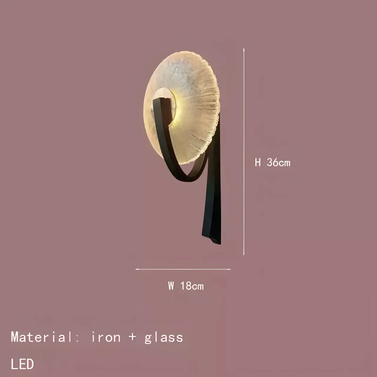 Nordic-style Wrought-iron Glass Wall Sconce With A Distinctive Design Perfect