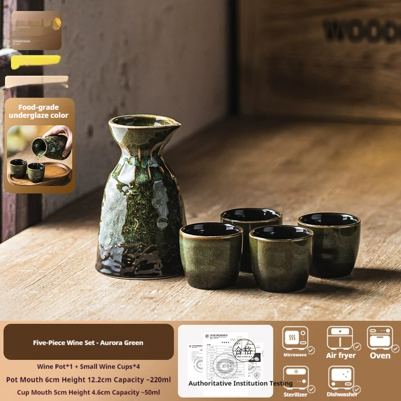 Ceramic Sake Set Soju White Wine Glass