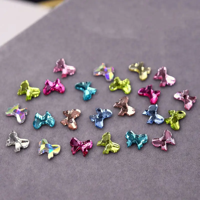 Colorful Rhinestone Bow For DIY Nail Art Decoration