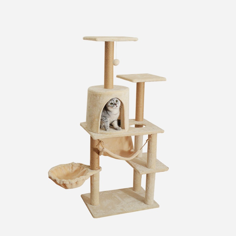 Dedicated Cat Bed And Large Cat Tree Combo For Home Use