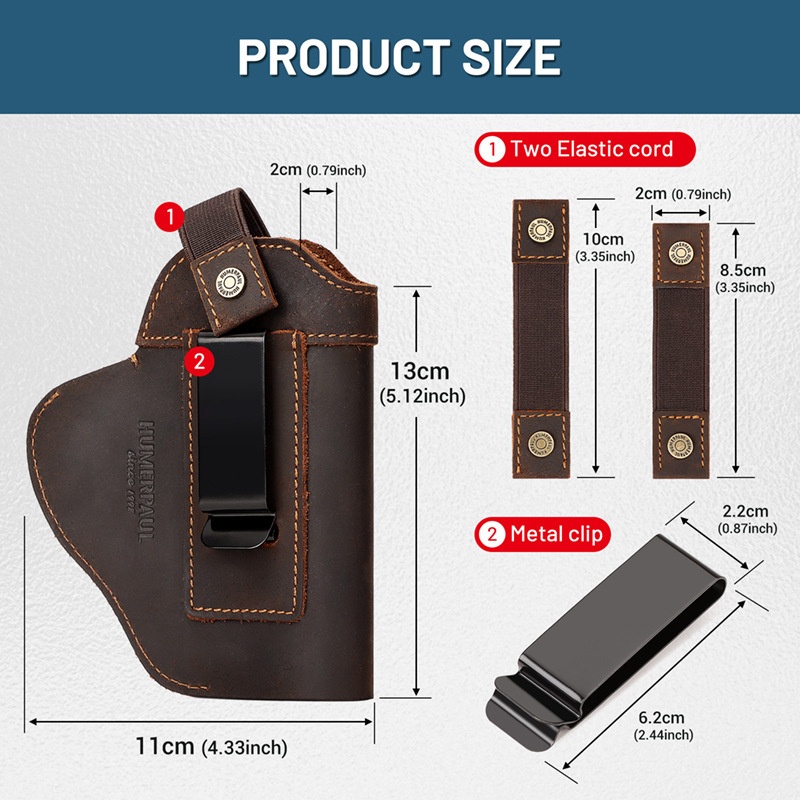 Top-grade Cowhide Holster Featuring A Concealed Adjustable Waist-hang Design - Image 4