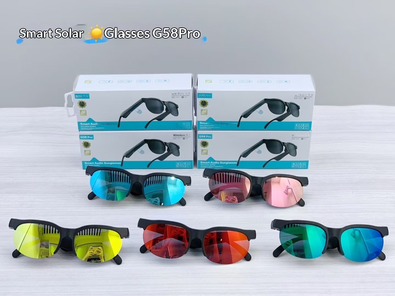 AI Smart Translation Bluetooth Earphone Glasses