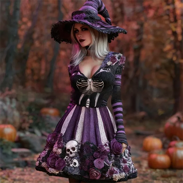 V neck Long Sleeved Dress For Sexy And Spicy Girls Purple - Shop at LoveMi