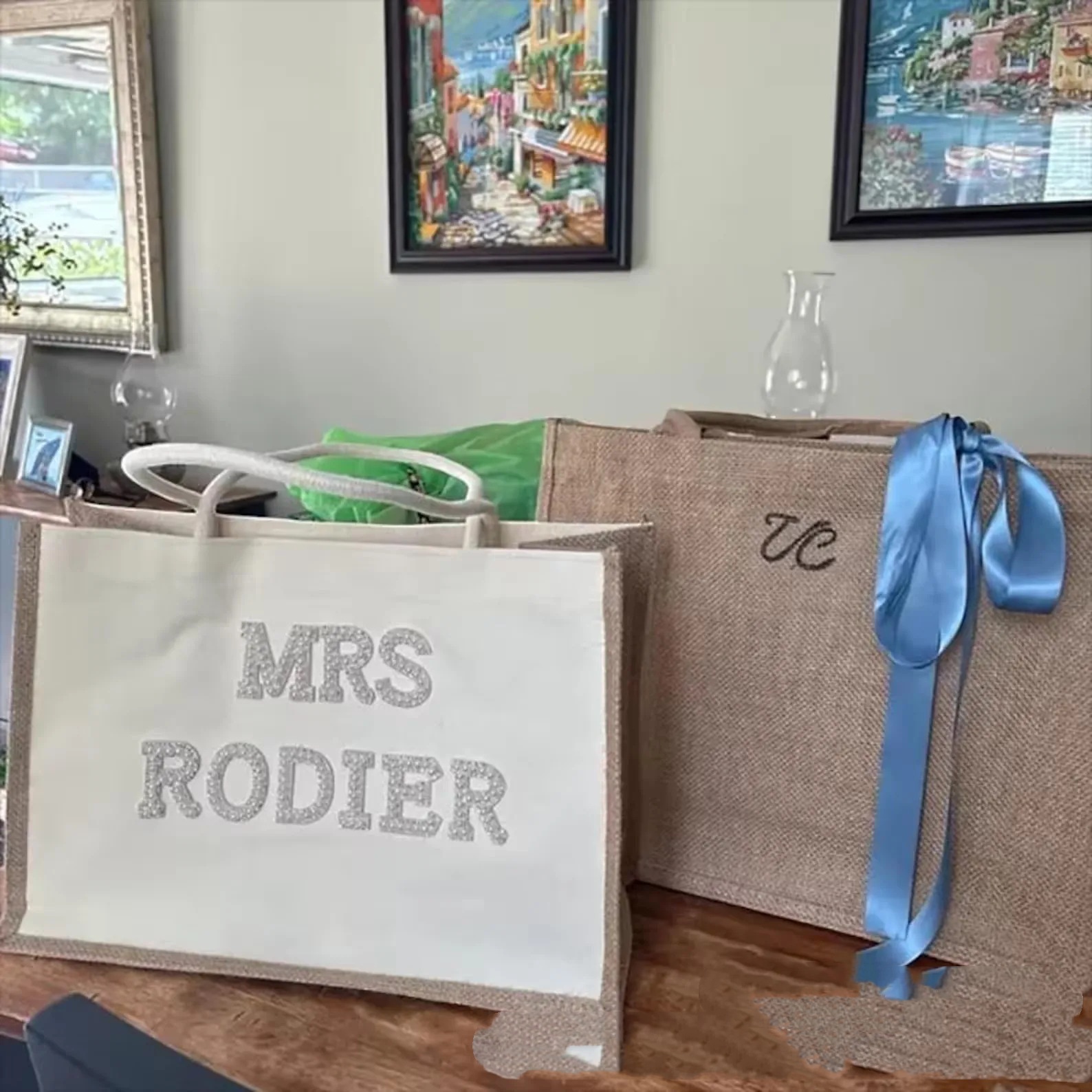 Custom Cute Tote Bag With Pearl Accessories - Bags & Accessories