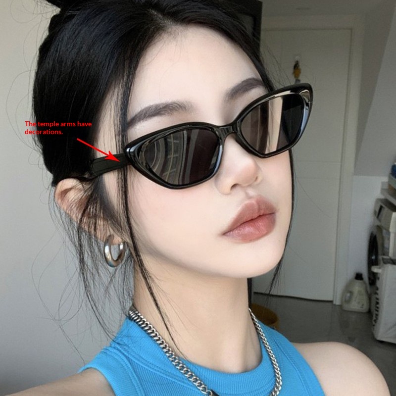 Womens Sophisticated Face-flattering UV-protective Large-frame Retro Sunglasses