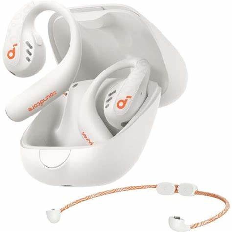 A Pair Of White Plastic Over-ear Headphones