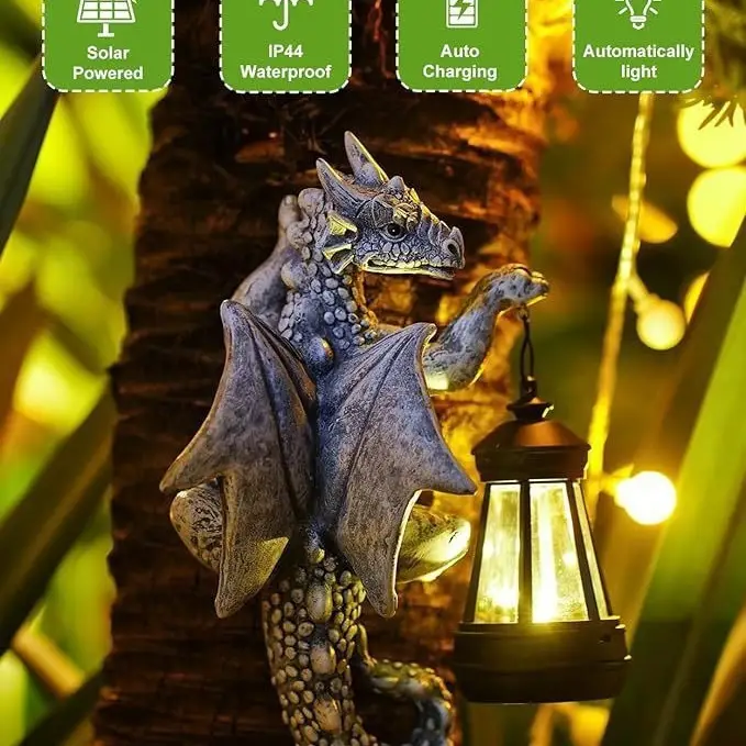 Solar-Powered Dinosaur Lamp For Outdoor Yard Decorations