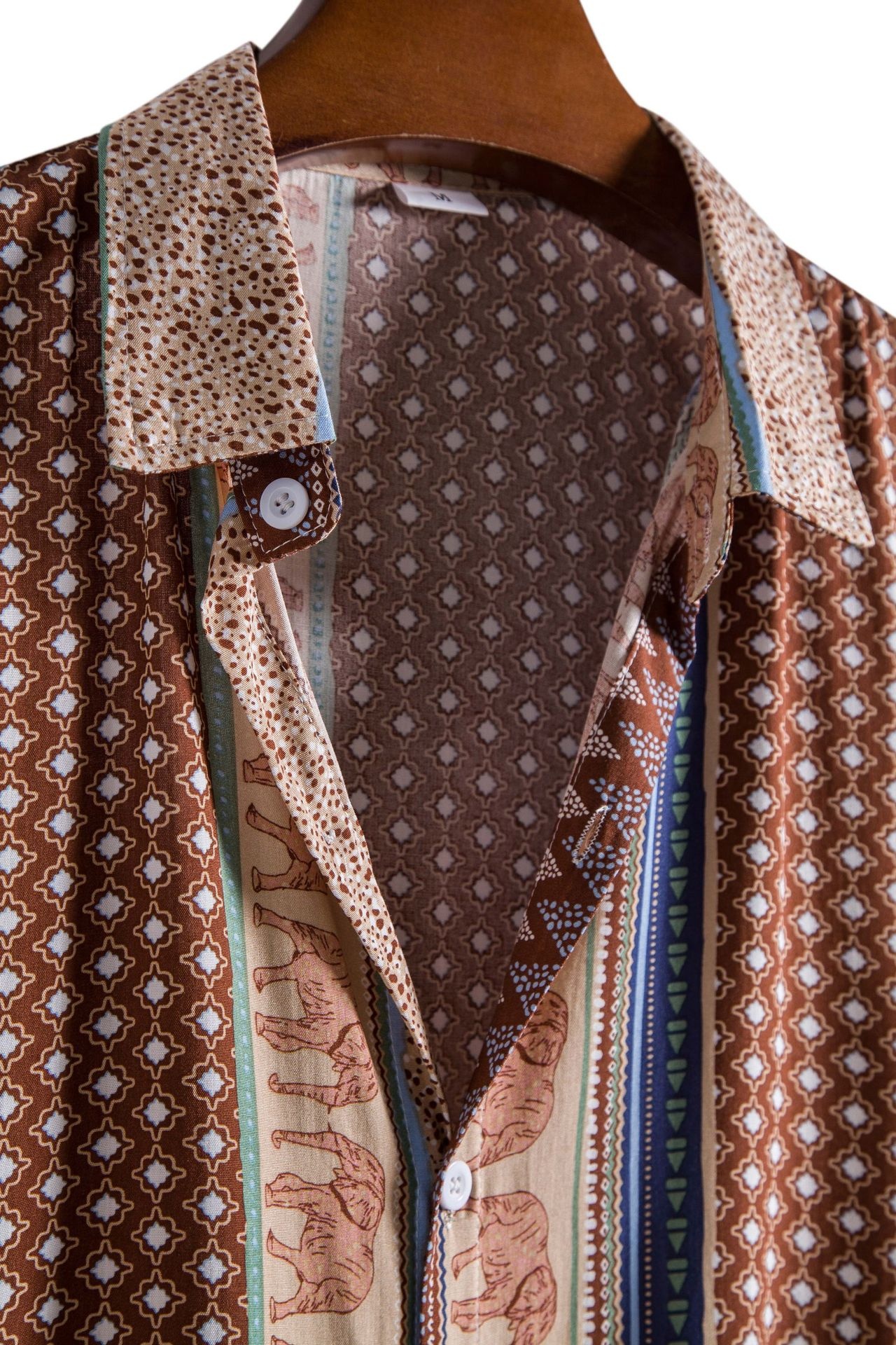 Men's Fashion Printed Short-sleeved Shirt