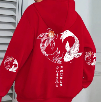 Harajuku Illustration-Print Womens Japanese Mallow Sweatshirt