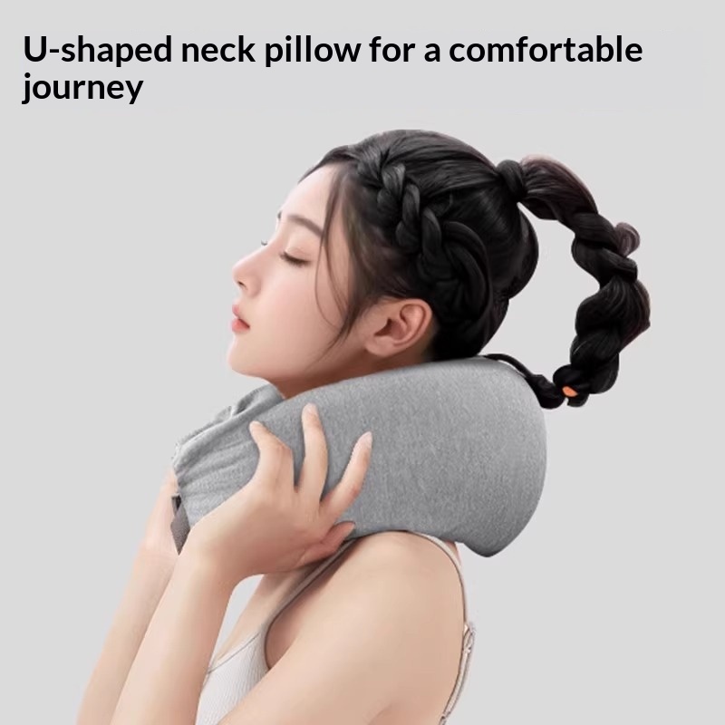 Crystal Fleece Travel Portable Low-Cost Airline U-Shaped Pillowcase