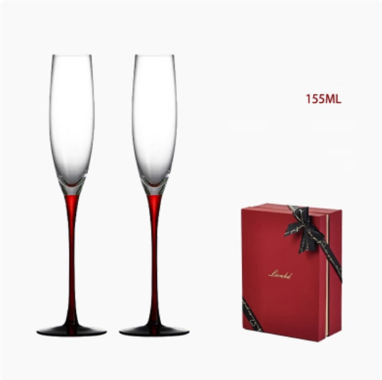 Champagne Crystal Glass Set Gift Box