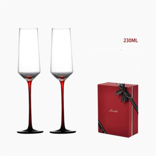 Champagne Crystal Glass Set Gift Box