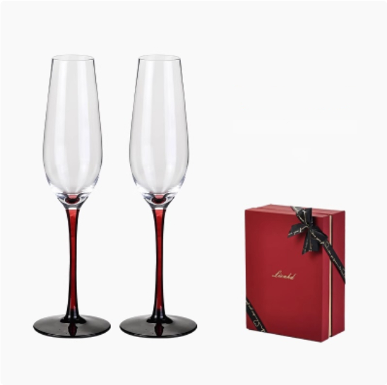 Champagne Crystal Glass Set Gift Box