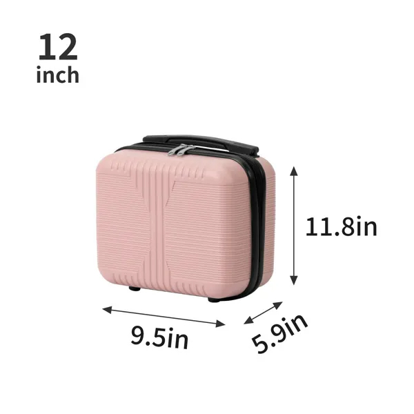 Non-TSA Customs Lock 5-in-1 PP Trolley Case, 12in, 16in, 20in, 24in, 28in PP Rose Color image 18