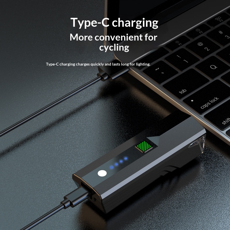 Night Riding Gear With A High-intensity Front Light Rechargeable Bike Light