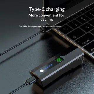 Night Riding Gear With A High-intensity Front Light Rechargeable Bike Light