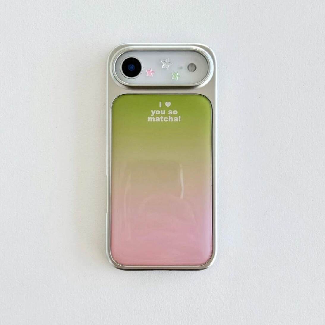 Personalized Creative English-Dyed Electroplated Silver Magnetic Phone Case
