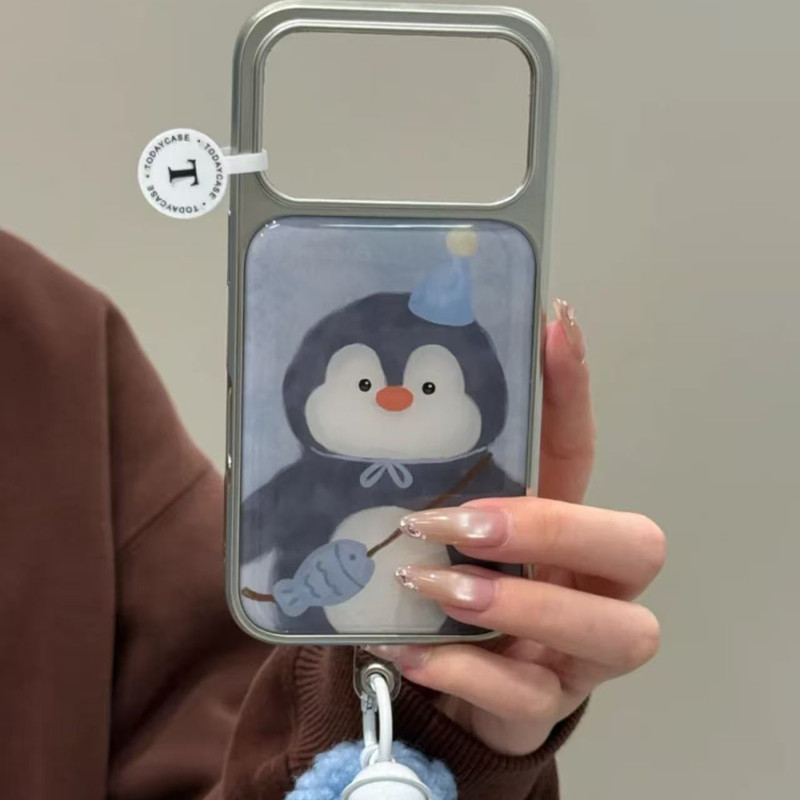 Cute Little Fish Shoulder Bag Penguin Phone Case