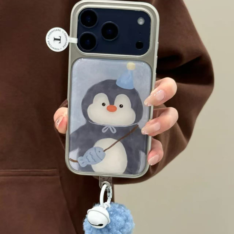 Cute Little Fish Shoulder Bag Penguin Phone Case
