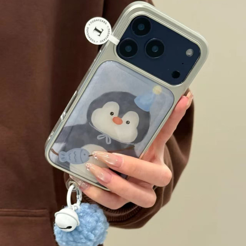 Cute Little Fish Shoulder Bag Penguin Phone Case
