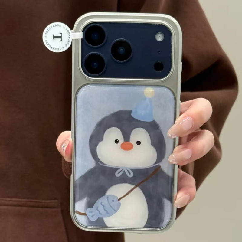 Cute Little Fish Shoulder Bag Penguin Phone Case
