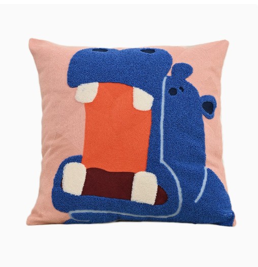 Nordic Instagram-Style Animal Embroidery Living Room Sofa Throw Pillow Cushion