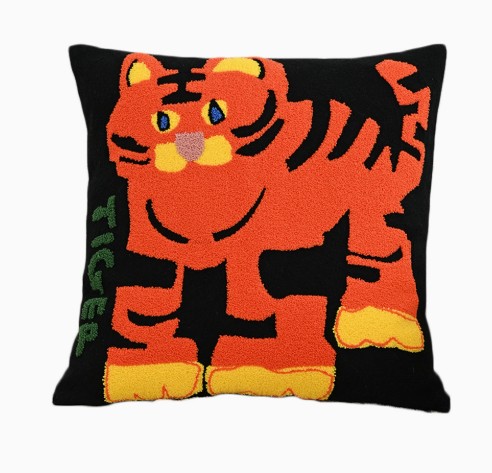 Nordic Instagram-Style Animal Embroidery Living Room Sofa Throw Pillow Cushion