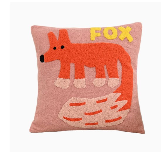 Nordic Instagram-Style Animal Embroidery Living Room Sofa Throw Pillow Cushion