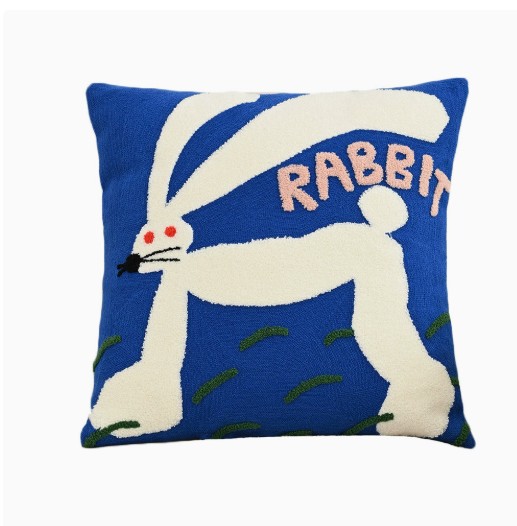 Nordic Instagram-Style Animal Embroidery Living Room Sofa Throw Pillow Cushion