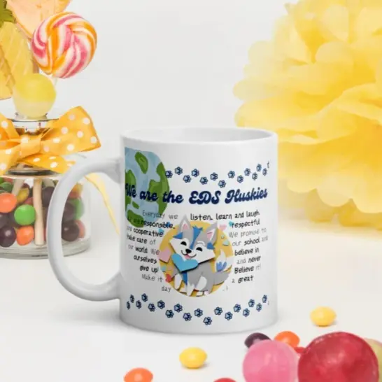 Custom-designed Ceramic Mug With Heat-transfer Printing