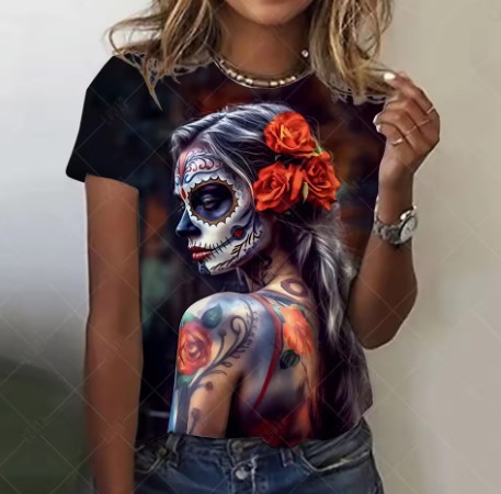 New Mexican Day Of The Dead Womens T-Shirt