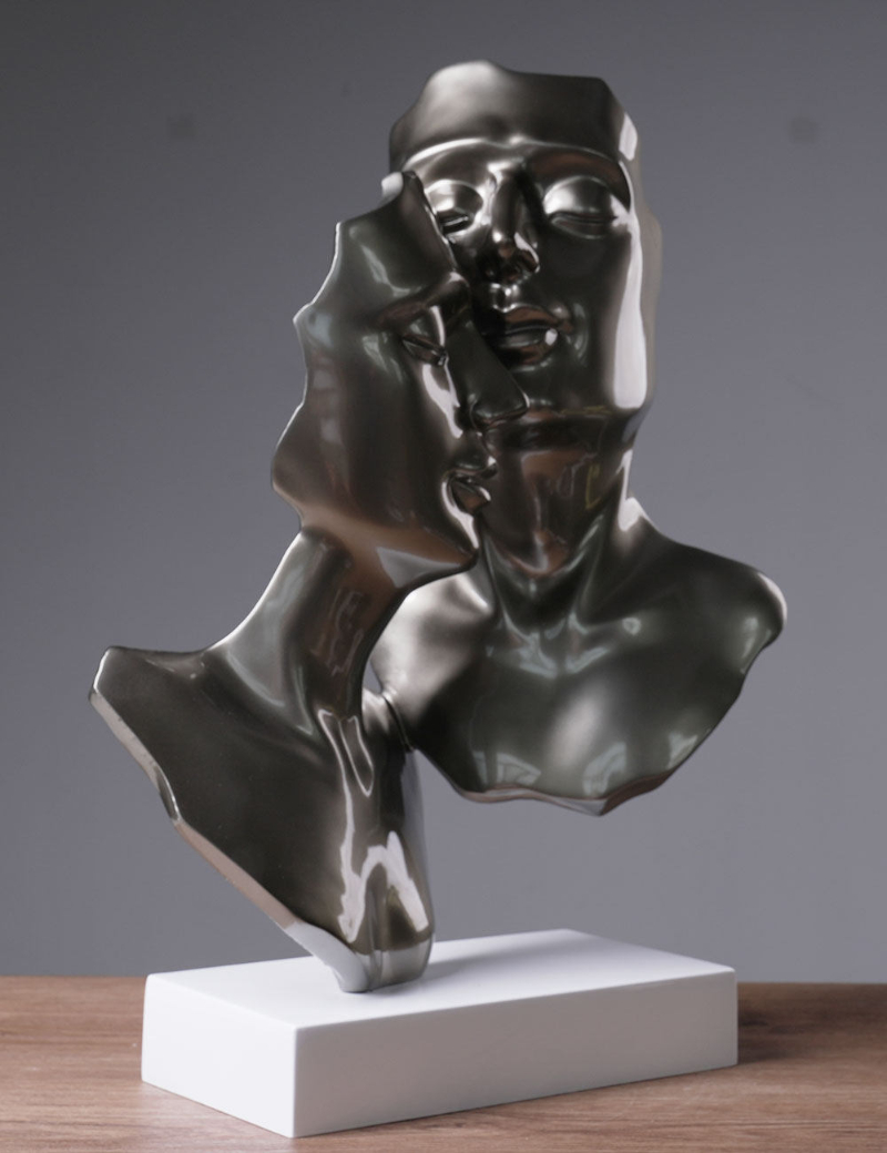 Abstract Couple Portrait Figurine