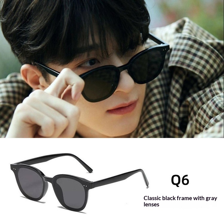 Womens Sophisticated Face-flattering UV-protective Large-frame Retro Sunglasses
