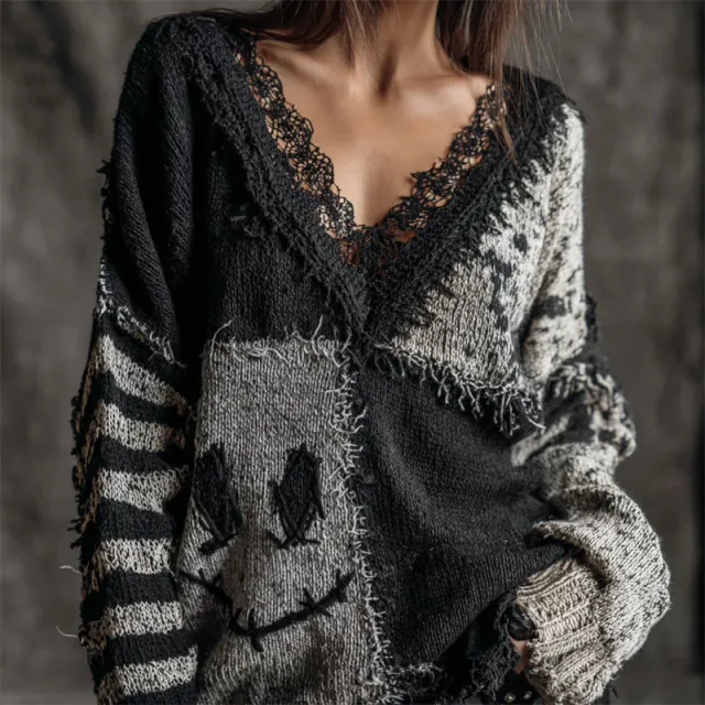 Loose Laid back Soft Pullover Sweater For Women Grey - Shop at LoveMi