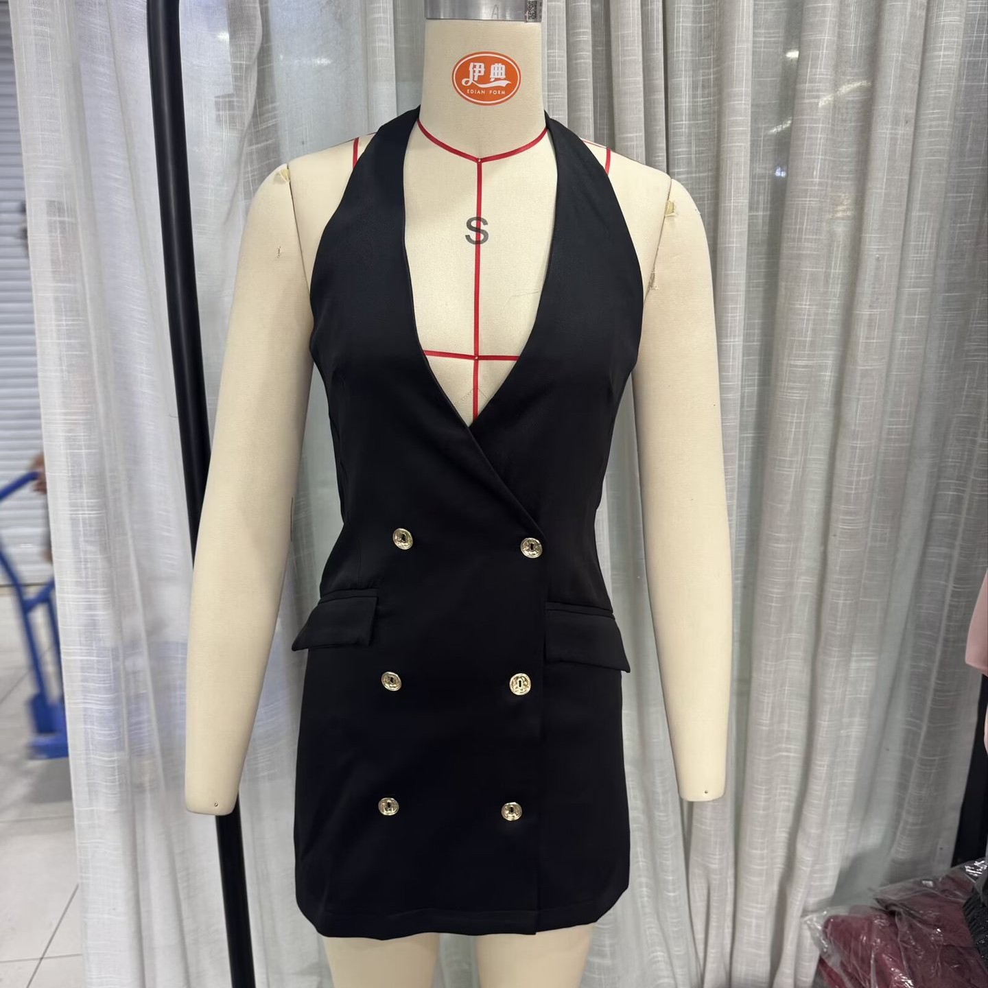 Summer Womens Fashion Elegant Halter-neck Dress