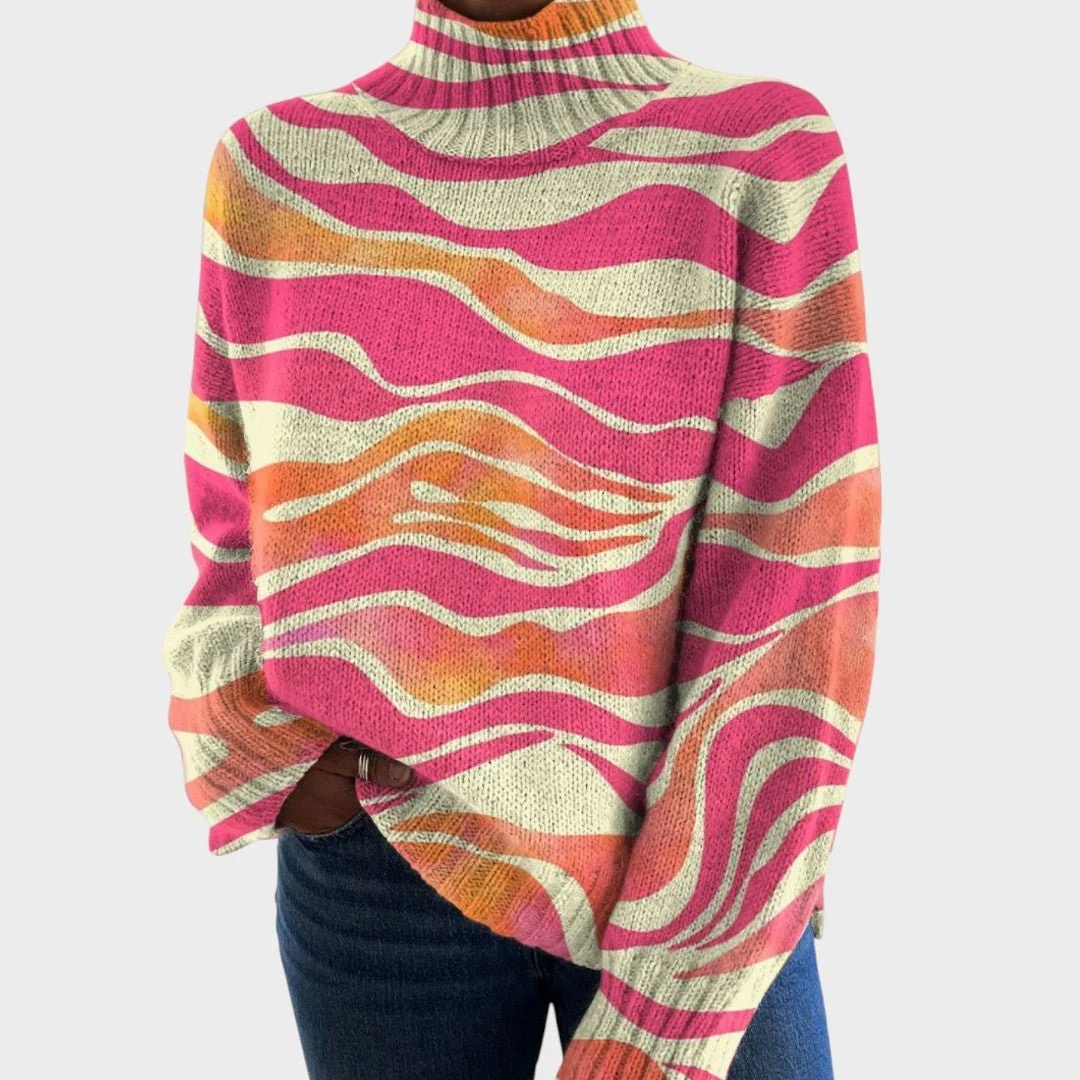 Christmas Women's Printed Wear Turtleneck Sweater